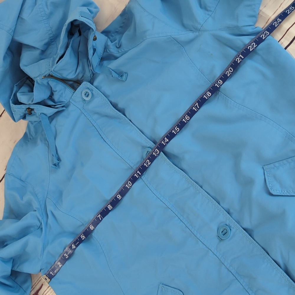 Lands' End lightweight jacket, fall coat, removable hood, women's large - Picture 15 of 16